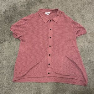 Urban Outfitters Mauve Knit Button Down